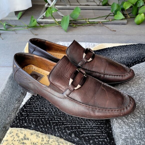 Brand Q Handmade Luxury Italian Brown Leather Almond Toe Moccasins main image 8